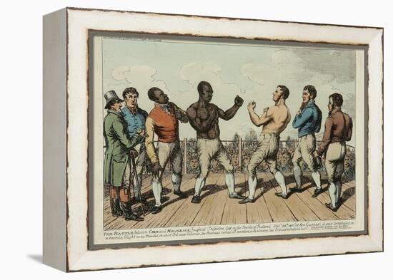 The Battle Between Cribb and Molineaux-George Cruikshank-Framed Premier Image Canvas