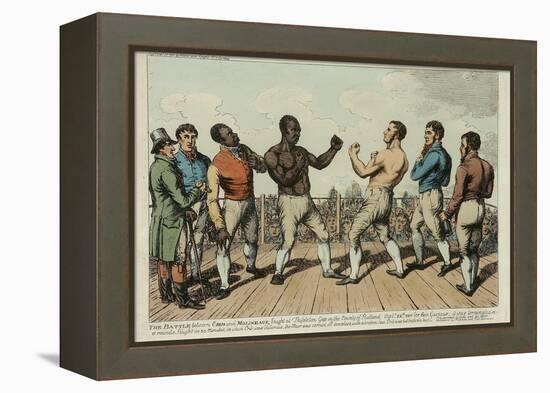 The Battle Between Cribb and Molineaux-George Cruikshank-Framed Premier Image Canvas