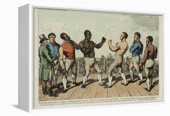 The Battle Between Cribb and Molineaux-George Cruikshank-Framed Premier Image Canvas