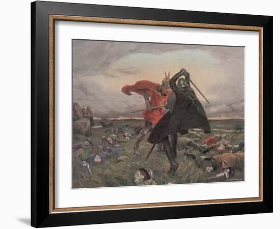 The Battle Between King Arthur and Sir Mordred-William Hatherell-Framed Photographic Print