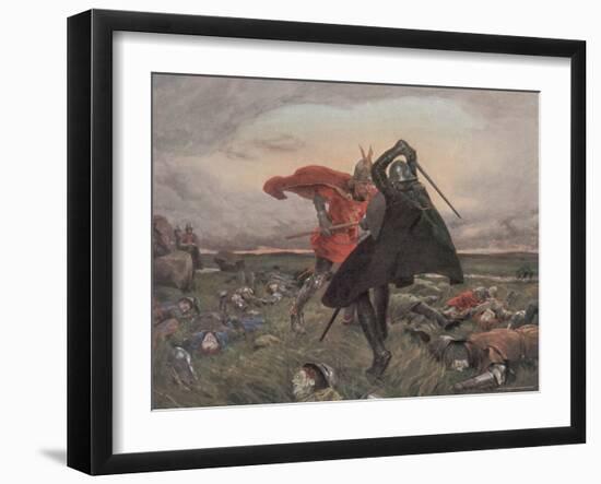 The Battle Between King Arthur and Sir Mordred-William Hatherell-Framed Photographic Print