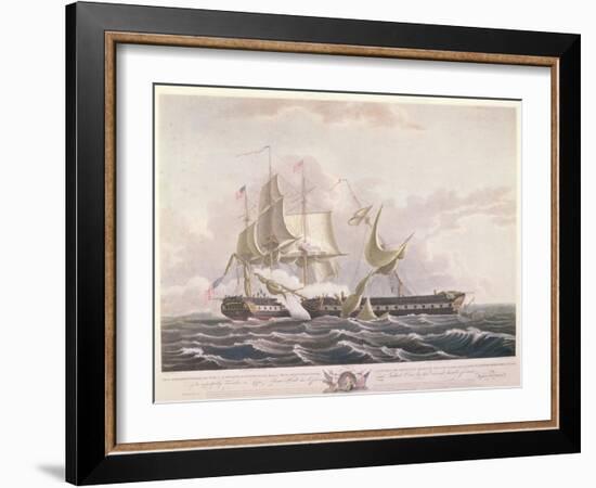 The Battle Between the Uss Constitution and the Hms Guerriere-Thomas Birch-Framed Giclee Print