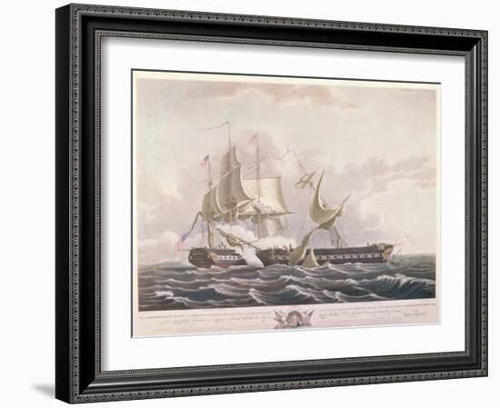 The Battle Between the Uss Constitution and the Hms Guerriere-Thomas Birch-Framed Giclee Print