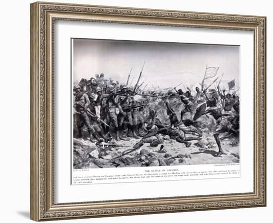 The Battle of Abu Klea, 17th January 1885, Illustration from 'Hutchinsons H-William Barnes Wollen-Framed Giclee Print