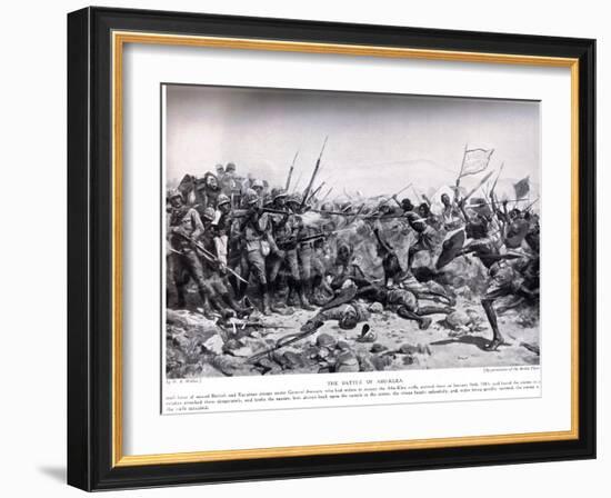 The Battle of Abu Klea, 17th January 1885, Illustration from 'Hutchinsons H-William Barnes Wollen-Framed Giclee Print