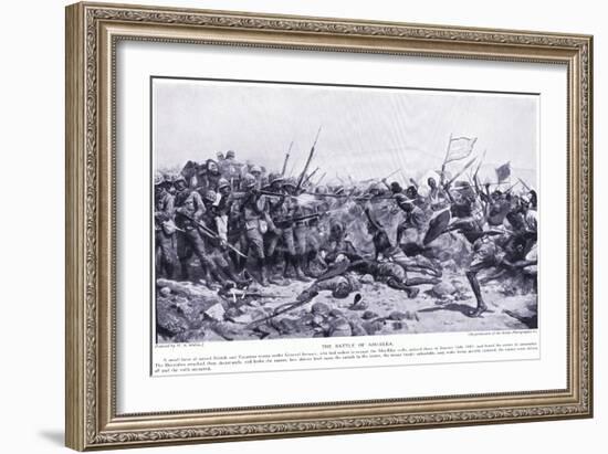 The Battle of Abu-Klea January 16, 1885 Ad, C.1920-William Barnes Wollen-Framed Giclee Print