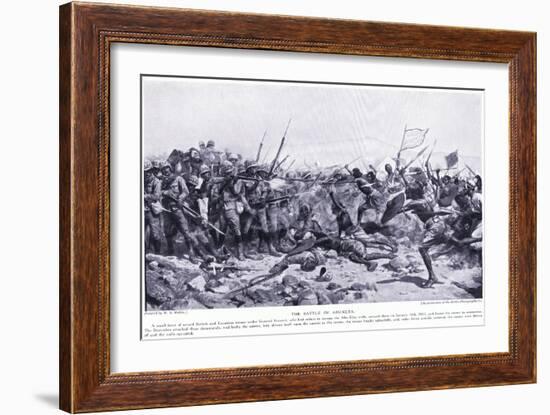 The Battle of Abu-Klea January 16, 1885 Ad, C.1920-William Barnes Wollen-Framed Giclee Print