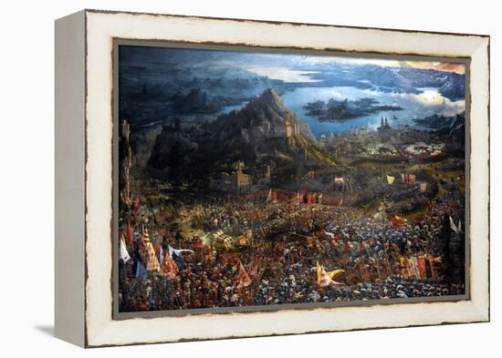 The Battle of Alexander at Issus. Oil Painting by the German Artist Albrecht Altdorfer-Albrecht Altdorfer-Framed Premier Image Canvas