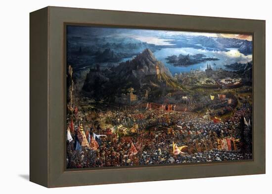 The Battle of Alexander at Issus. Oil Painting by the German Artist Albrecht Altdorfer-Albrecht Altdorfer-Framed Premier Image Canvas