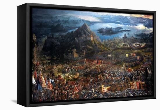 The Battle of Alexander at Issus. Oil Painting by the German Artist Albrecht Altdorfer-Albrecht Altdorfer-Framed Premier Image Canvas