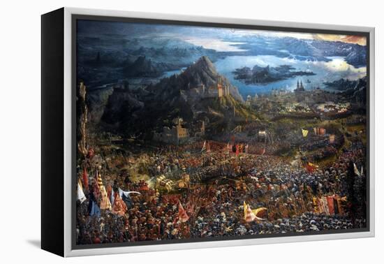 The Battle of Alexander at Issus. Oil Painting by the German Artist Albrecht Altdorfer-Albrecht Altdorfer-Framed Premier Image Canvas