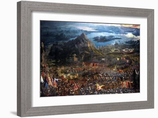 The Battle of Alexander at Issus. Oil Painting by the German Artist Albrecht Altdorfer-Albrecht Altdorfer-Framed Giclee Print