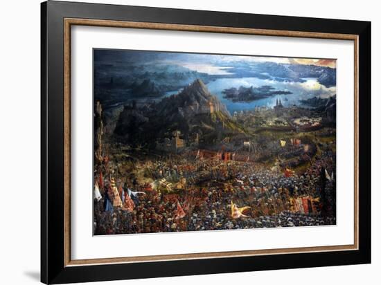 The Battle of Alexander at Issus. Oil Painting by the German Artist Albrecht Altdorfer-Albrecht Altdorfer-Framed Giclee Print