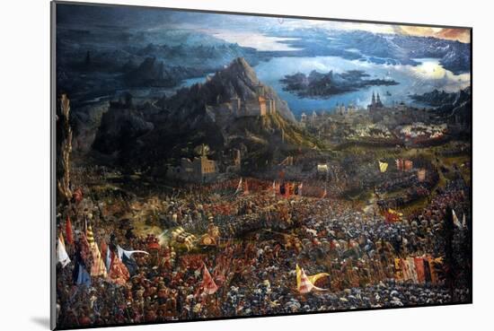 The Battle of Alexander at Issus. Oil Painting by the German Artist Albrecht Altdorfer-Albrecht Altdorfer-Mounted Giclee Print