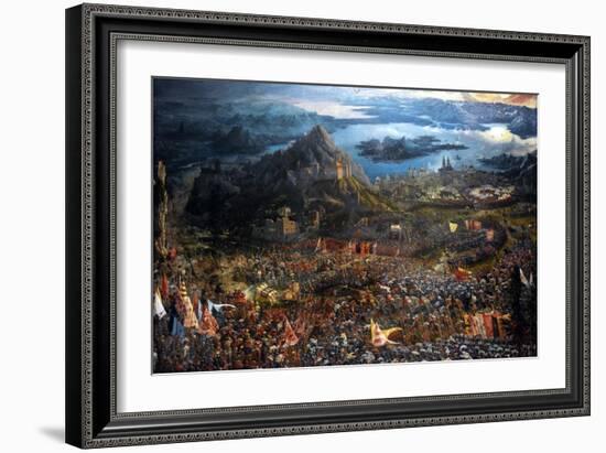 The Battle of Alexander at Issus. Oil Painting by the German Artist Albrecht Altdorfer-Albrecht Altdorfer-Framed Giclee Print