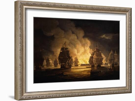 The Battle of Algiers: the Bombardment, 1824-Thomas Luny-Framed Giclee Print