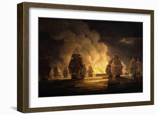 The Battle of Algiers: the Bombardment, 1824-Thomas Luny-Framed Giclee Print