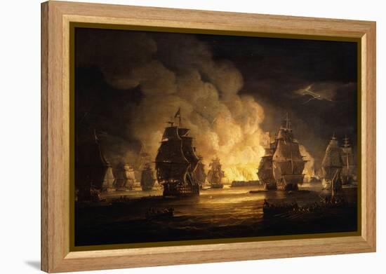 The Battle of Algiers: The Bombardment-Thomas Luny-Framed Premier Image Canvas