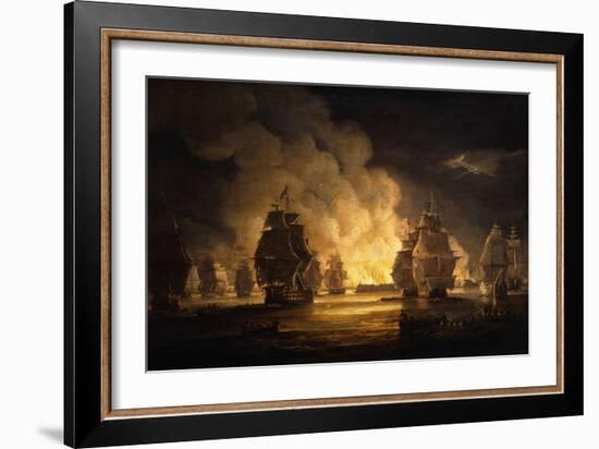 The Battle of Algiers: The Bombardment-Thomas Luny-Framed Giclee Print