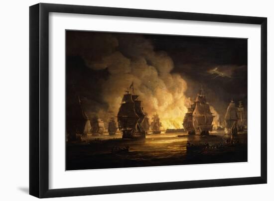 The Battle of Algiers: The Bombardment-Thomas Luny-Framed Giclee Print