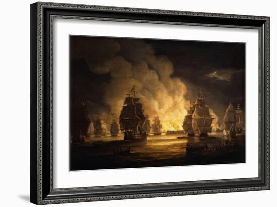 The Battle of Algiers: The Bombardment-Thomas Luny-Framed Giclee Print