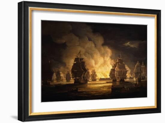 The Battle of Algiers: The Bombardment-Thomas Luny-Framed Giclee Print