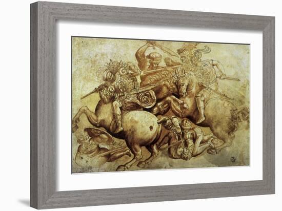 The Battle of Anghiari, 1500-Leonardo da Vinci-Framed Giclee Print