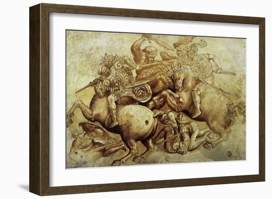 The Battle of Anghiari, 1500-Leonardo da Vinci-Framed Giclee Print