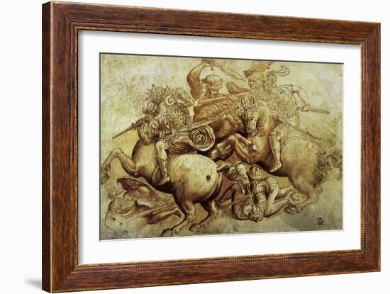 The Battle of Anghiari, 1500-Leonardo da Vinci-Framed Giclee Print