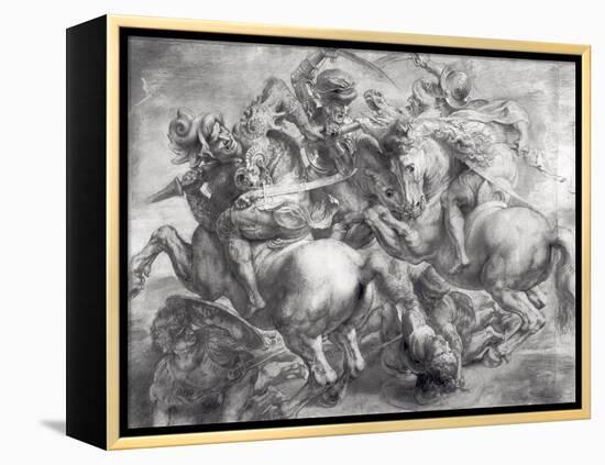 The Battle of Anghiari after Leonardo Da Vinci (1452-1519)-Peter Paul Rubens-Framed Premier Image Canvas