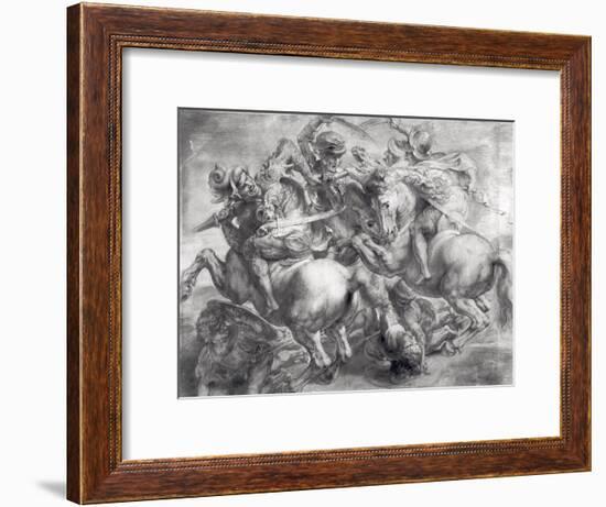 The Battle of Anghiari after Leonardo Da Vinci (1452-1519)-Peter Paul Rubens-Framed Giclee Print