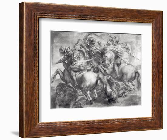 The Battle of Anghiari after Leonardo Da Vinci (1452-1519)-Peter Paul Rubens-Framed Giclee Print