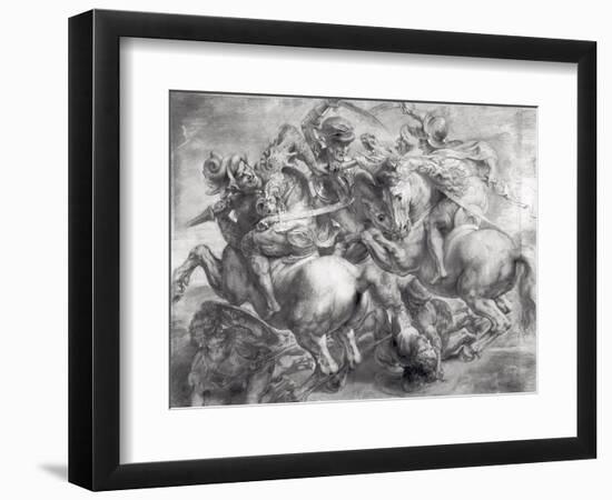 The Battle of Anghiari after Leonardo Da Vinci (1452-1519)-Peter Paul Rubens-Framed Giclee Print