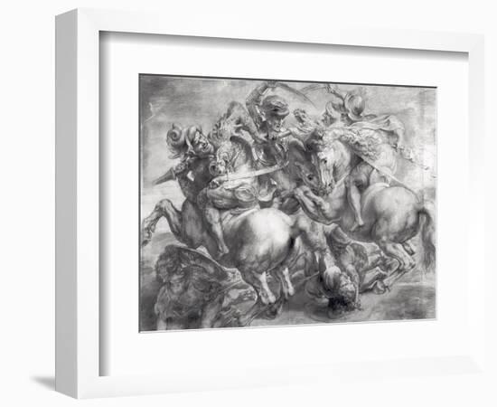 The Battle of Anghiari after Leonardo Da Vinci (1452-1519)-Peter Paul Rubens-Framed Giclee Print