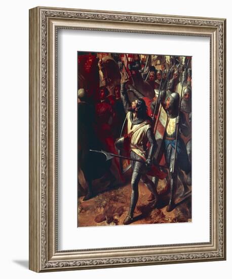 The Battle of Ascalon Between Godfrey of Bouillon and Al Afdal's Egyptians-Charles-Philippe Lariviere-Framed Giclee Print