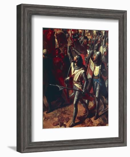 The Battle of Ascalon Between Godfrey of Bouillon and Al Afdal's Egyptians-Charles-Philippe Lariviere-Framed Giclee Print