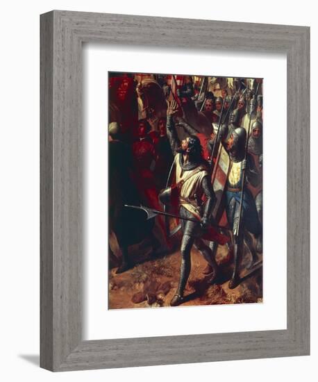 The Battle of Ascalon Between Godfrey of Bouillon and Al Afdal's Egyptians-Charles-Philippe Lariviere-Framed Giclee Print