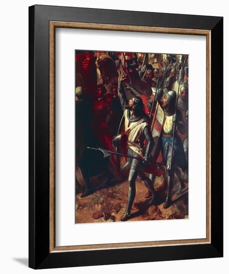 The Battle of Ascalon Between Godfrey of Bouillon and Al Afdal's Egyptians-Charles-Philippe Lariviere-Framed Giclee Print