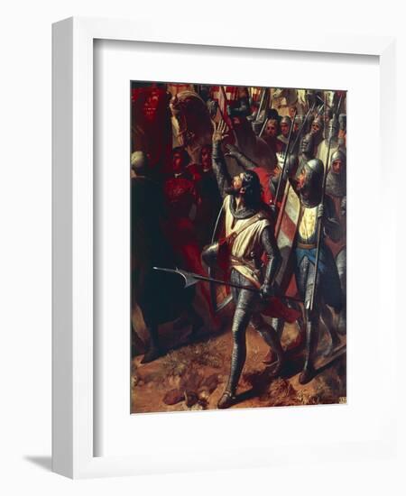 The Battle of Ascalon Between Godfrey of Bouillon and Al Afdal's Egyptians-Charles-Philippe Lariviere-Framed Giclee Print