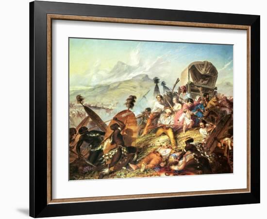 The Battle of Blauwkrantz, 1838-Thomas Baines-Framed Giclee Print