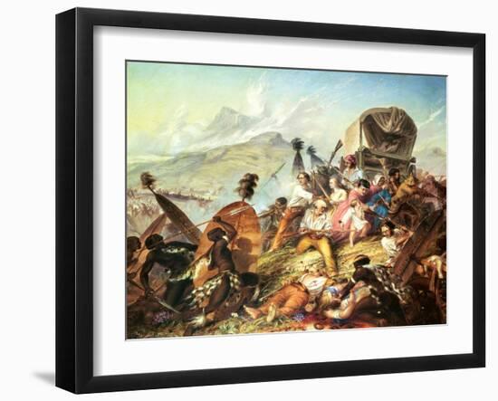 The Battle of Blauwkrantz, 1838-Thomas Baines-Framed Giclee Print