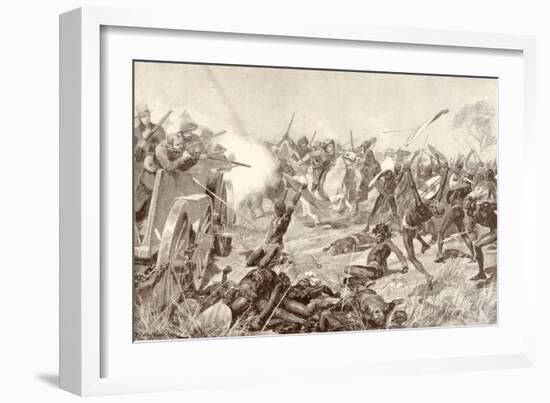 The Battle of Blood River-Richard Caton Woodville-Framed Art Print