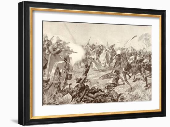 The Battle of Blood River-Richard Caton Woodville-Framed Art Print