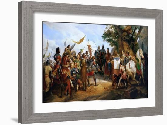 The Battle of Bouvines on 27 July 1214-Horace Vernet-Framed Giclee Print
