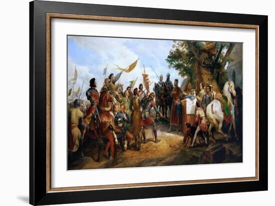 The Battle of Bouvines on 27 July 1214-Horace Vernet-Framed Giclee Print