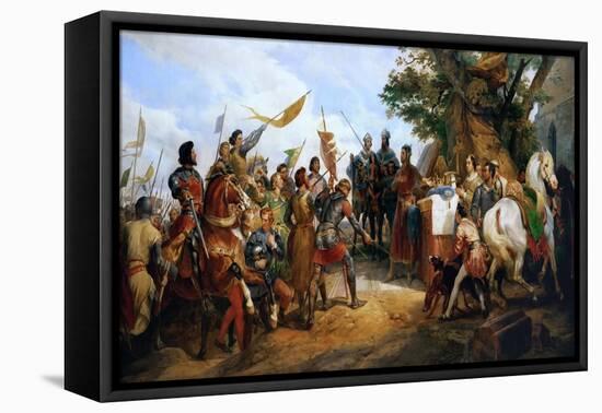 The Battle of Bouvines on 27 July 1214-Horace Vernet-Framed Premier Image Canvas