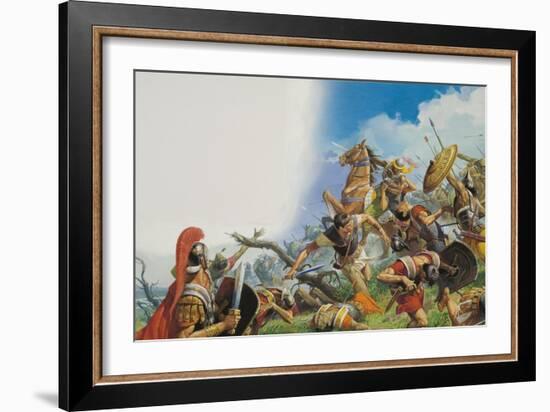 The Battle of Cannae in 216 Bc-Severino Baraldi-Framed Giclee Print