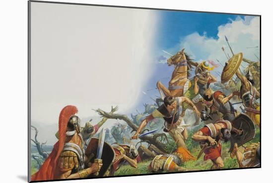 The Battle of Cannae in 216 Bc-Severino Baraldi-Mounted Giclee Print