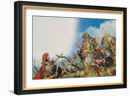 The Battle of Cannae in 216 Bc-Severino Baraldi-Framed Giclee Print