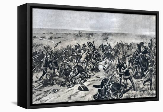 The Battle of Crecy, 26 August 1346-null-Framed Premier Image Canvas